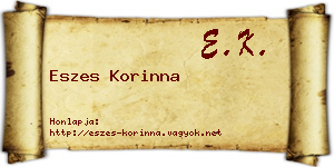 Eszes Korinna névjegykártya